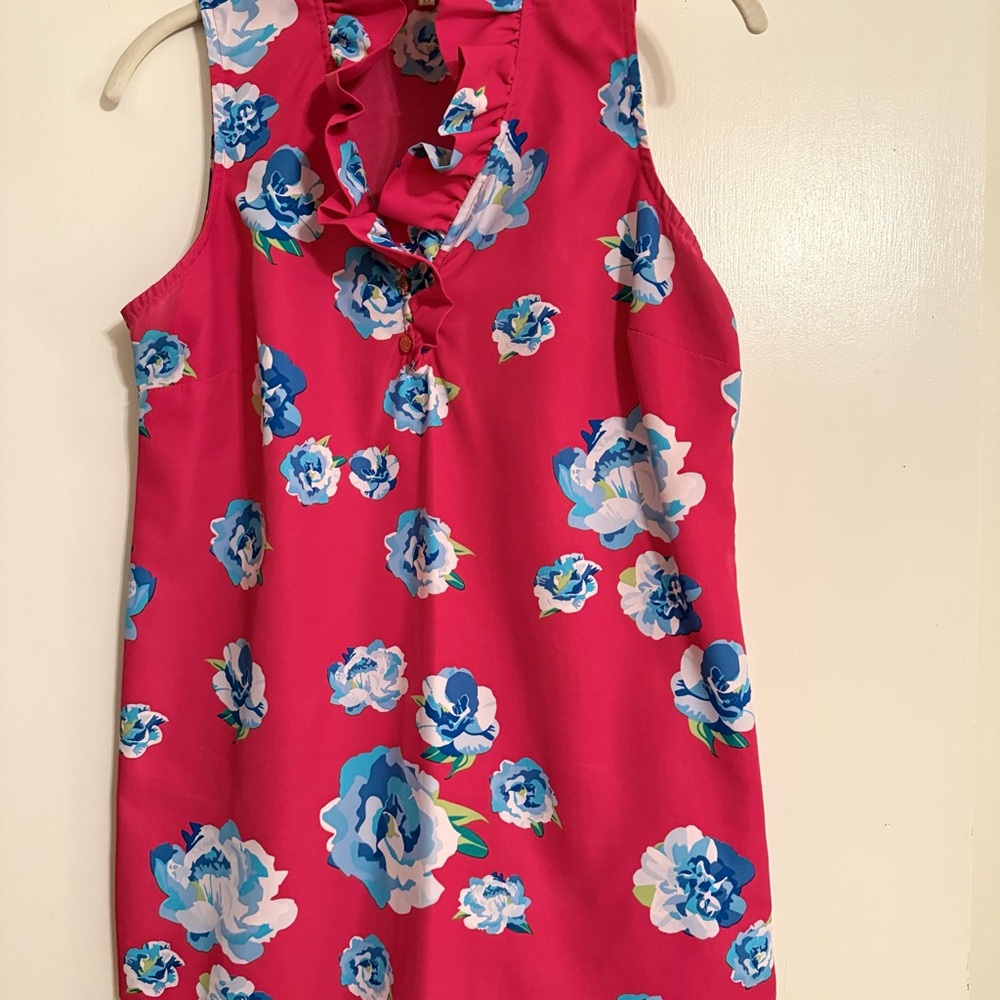 Mud Pie Floral Dress in Pink and Blue